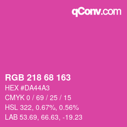 Color code: RGB 218 68 163 | qconv.com