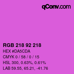 Color code: RGB 218 92 218 | qconv.com