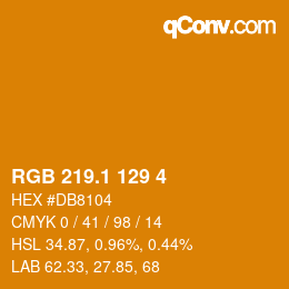 カラーコード: RGB 219.1 129 4 | qconv.com