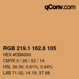 Color code: RGB 219.1 162.8 105 | qconv.com