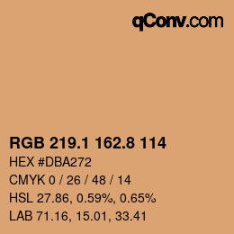 Color code: RGB 219.1 162.8 114 | qconv.com