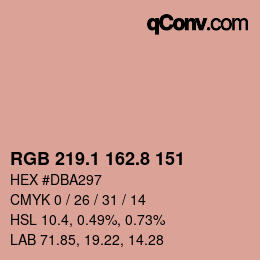 Color code: RGB 219.1 162.8 151 | qconv.com