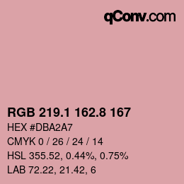 Color code: RGB 219.1 162.8 167 | qconv.com