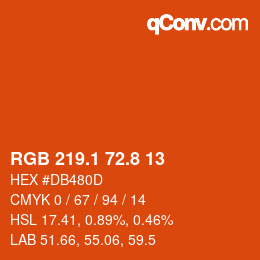 Color code: RGB 219.1 72.8 13 | qconv.com