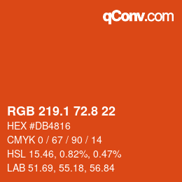 Color code: RGB 219.1 72.8 22 | qconv.com