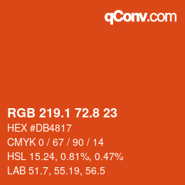 Color code: RGB 219.1 72.8 23 | qconv.com