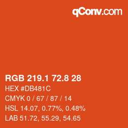 Color code: RGB 219.1 72.8 28 | qconv.com