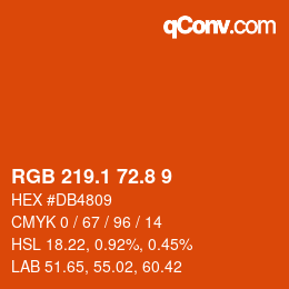 Color code: RGB 219.1 72.8 9 | qconv.com
