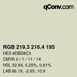 カラーコード: RGB 219.3 216.4 195 | qconv.com