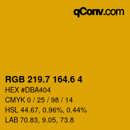 カラーコード: RGB 219.7 164.6 4 | qconv.com