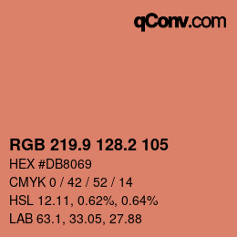 Color code: RGB 219.9 128.2 105 | qconv.com