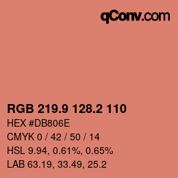 Color code: RGB 219.9 128.2 110 | qconv.com
