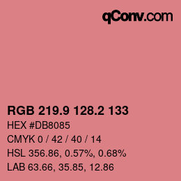 Color code: RGB 219.9 128.2 133 | qconv.com