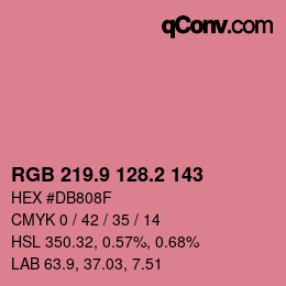 Color code: RGB 219.9 128.2 143 | qconv.com