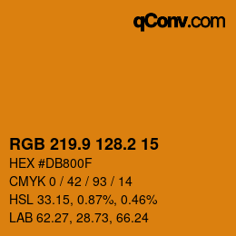 Color code: RGB 219.9 128.2 15 | qconv.com