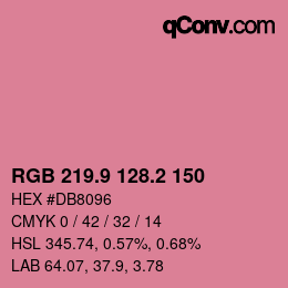 カラーコード: RGB 219.9 128.2 150 | qconv.com