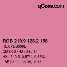 Color code: RGB 219.9 128.2 158 | qconv.com