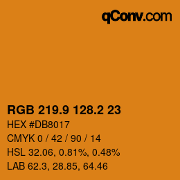 Color code: RGB 219.9 128.2 23 | qconv.com