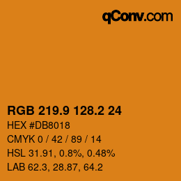 Code couleur: RGB 219.9 128.2 24 | qconv.com