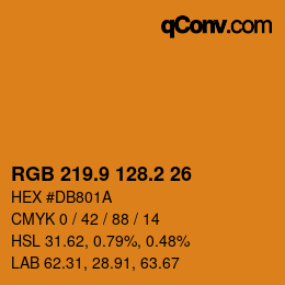 Color code: RGB 219.9 128.2 26 | qconv.com