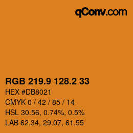 Color code: RGB 219.9 128.2 33 | qconv.com