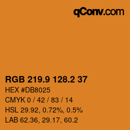 Color code: RGB 219.9 128.2 37 | qconv.com