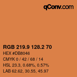 Color code: RGB 219.9 128.2 70 | qconv.com