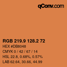 Color code: RGB 219.9 128.2 72 | qconv.com