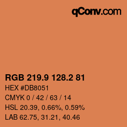 Color code: RGB 219.9 128.2 81 | qconv.com