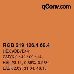 カラーコード: RGB 219 126.4 68.4 | qconv.com