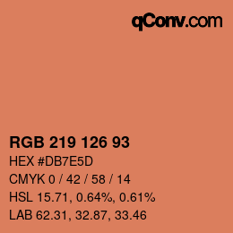 Farbcode: RGB 219 126 93 | qconv.com