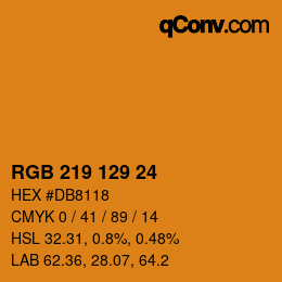 Código de color: RGB 219 129 24 | qconv.com