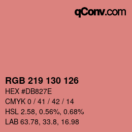 Color code: RGB 219 130 126 | qconv.com