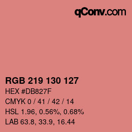 Color code: RGB 219 130 127 | qconv.com