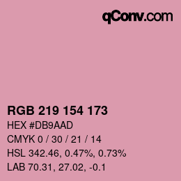 Farbcode: RGB 219 154 173 | qconv.com