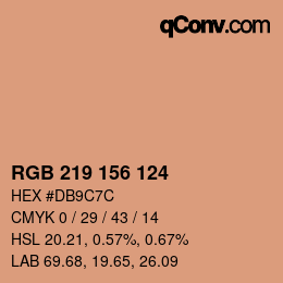 Code couleur: RGB 219 156 124 | qconv.com