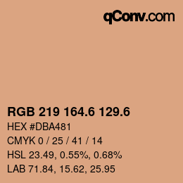 カラーコード: RGB 219 164.6 129.6 | qconv.com
