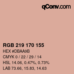Farbcode: RGB 219 170 155 | qconv.com