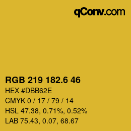 カラーコード: RGB 219 182.6 46 | qconv.com