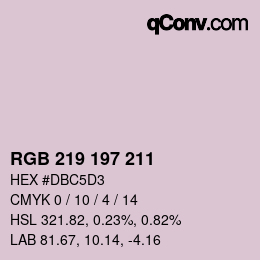 颜色代码: RGB 219 197 211 | qconv.com