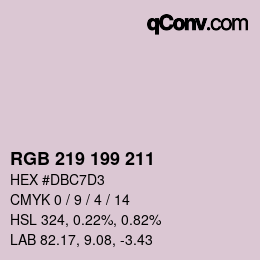 颜色代码: RGB 219 199 211 | qconv.com