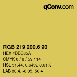 カラーコード: RGB 219 200.6 90 | qconv.com