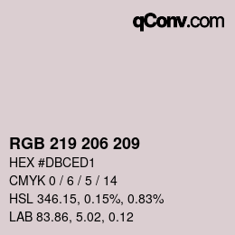 Code couleur: RGB 219 206 209 | qconv.com