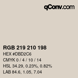 Código de color: RGB 219 210 198 | qconv.com