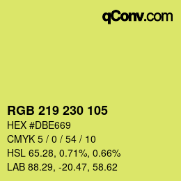 カラーコード: RGB 219 230 105 | qconv.com