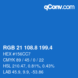 カラーコード: RGB 21 108.8 199.4 | qconv.com