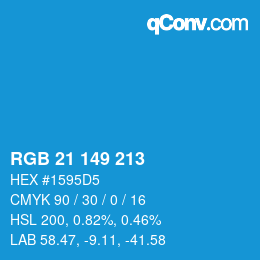 Color code: RGB 21 149 213 | qconv.com