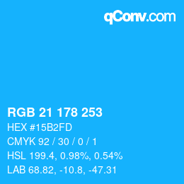Color code: RGB 21 178 253 | qconv.com