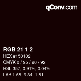 Color code: RGB 21 1 2 | qconv.com