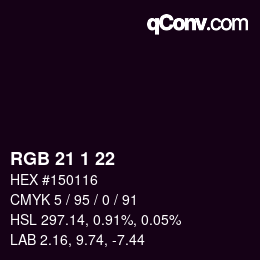 Color code: RGB 21 1 22 | qconv.com